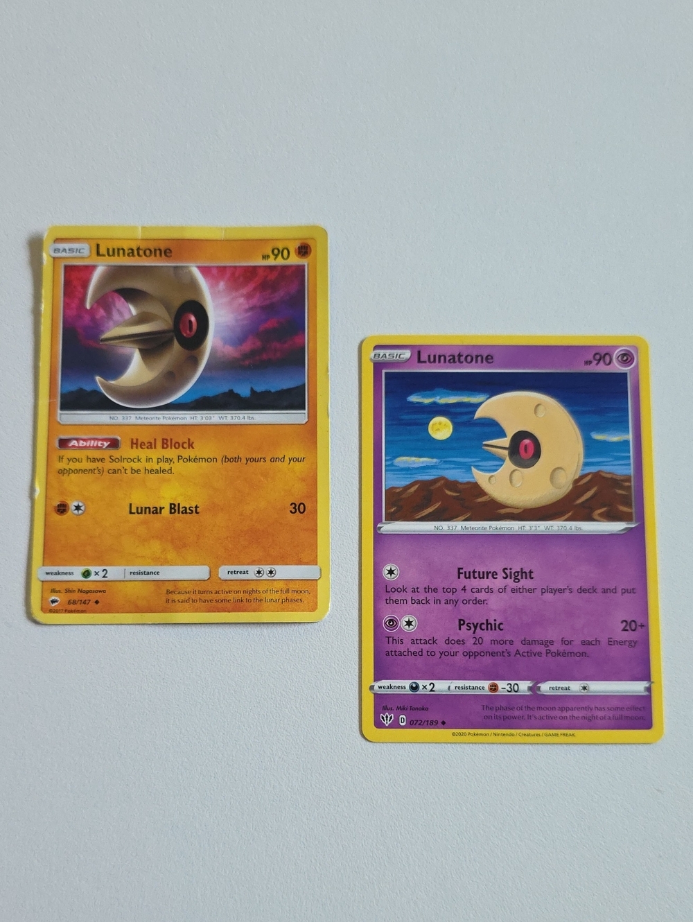 Pokemon Lunatone Card Set